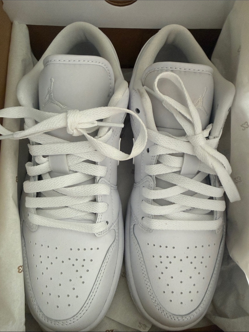 Jordan All-White Low Top Sneakers